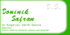 dominik safran business card