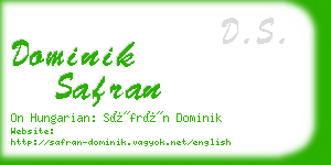 dominik safran business card